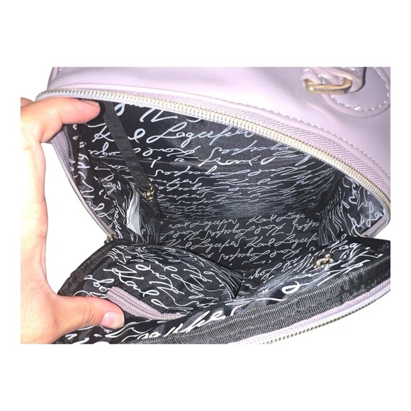 Karl Lagerfeld NWOT Chevron Backpack - Picture 2 of 10